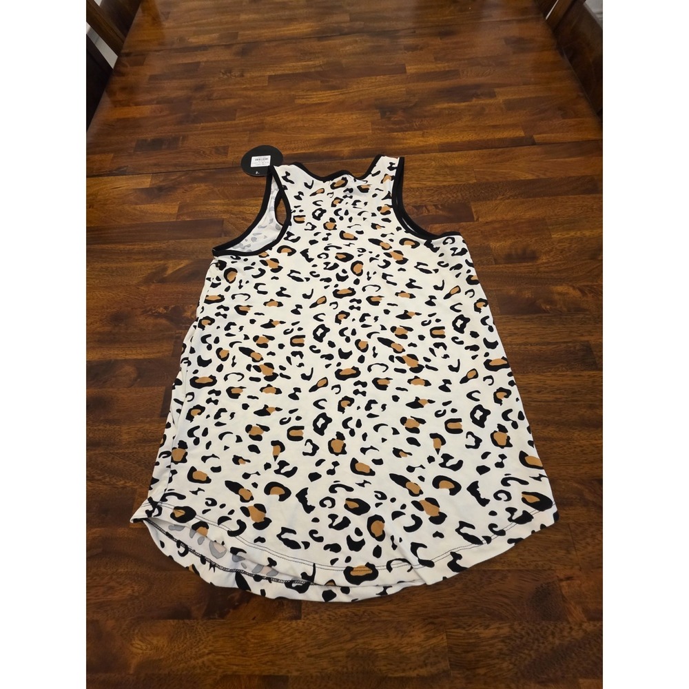 Sunshine & Rodeos Tank Top Women's small white Leopard Sleeveless y2k NWT sku 61 - Picture 8 of 8